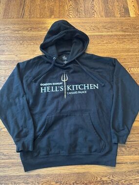 Hell's Kitchen Gordon Ramsey Caesars Palace Black Hoodie GO TO HELL HOODIE